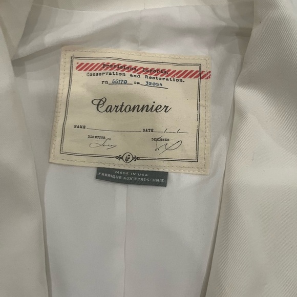 [4P]Cartonnier Anthropologie Off White Women's Open Blazer - Picture 2 of 9